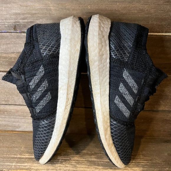 Childrens Unisex Adidas Pure Boost Go Black Running Shoes Sneakers Size 4 Y GUC - Picture 4 of 6